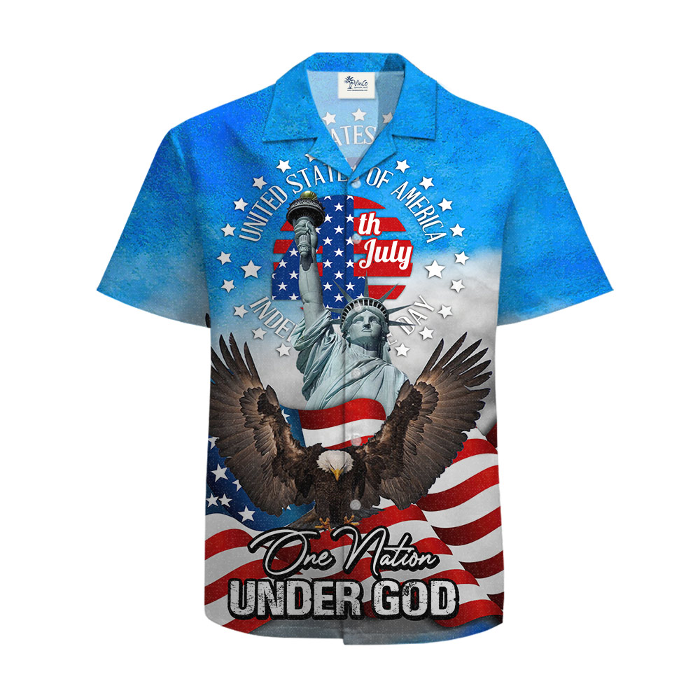 American Eagle Independence Day Cotton Hawaiian Shirt - variant image 1