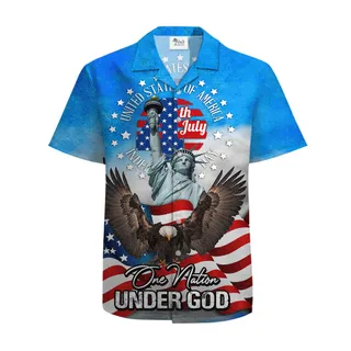 American Eagle Independence Day Cotton Hawaiian Shirt