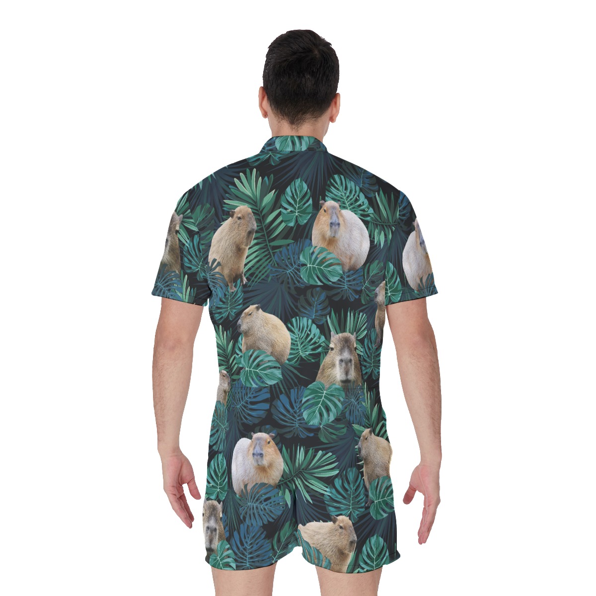 Capybara Tropical Hawaiian Men's Romper