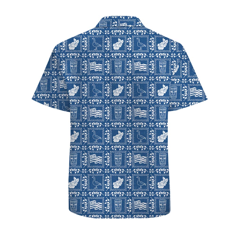 Tropical Nene Hawaiian Shirt Cotton Navy
