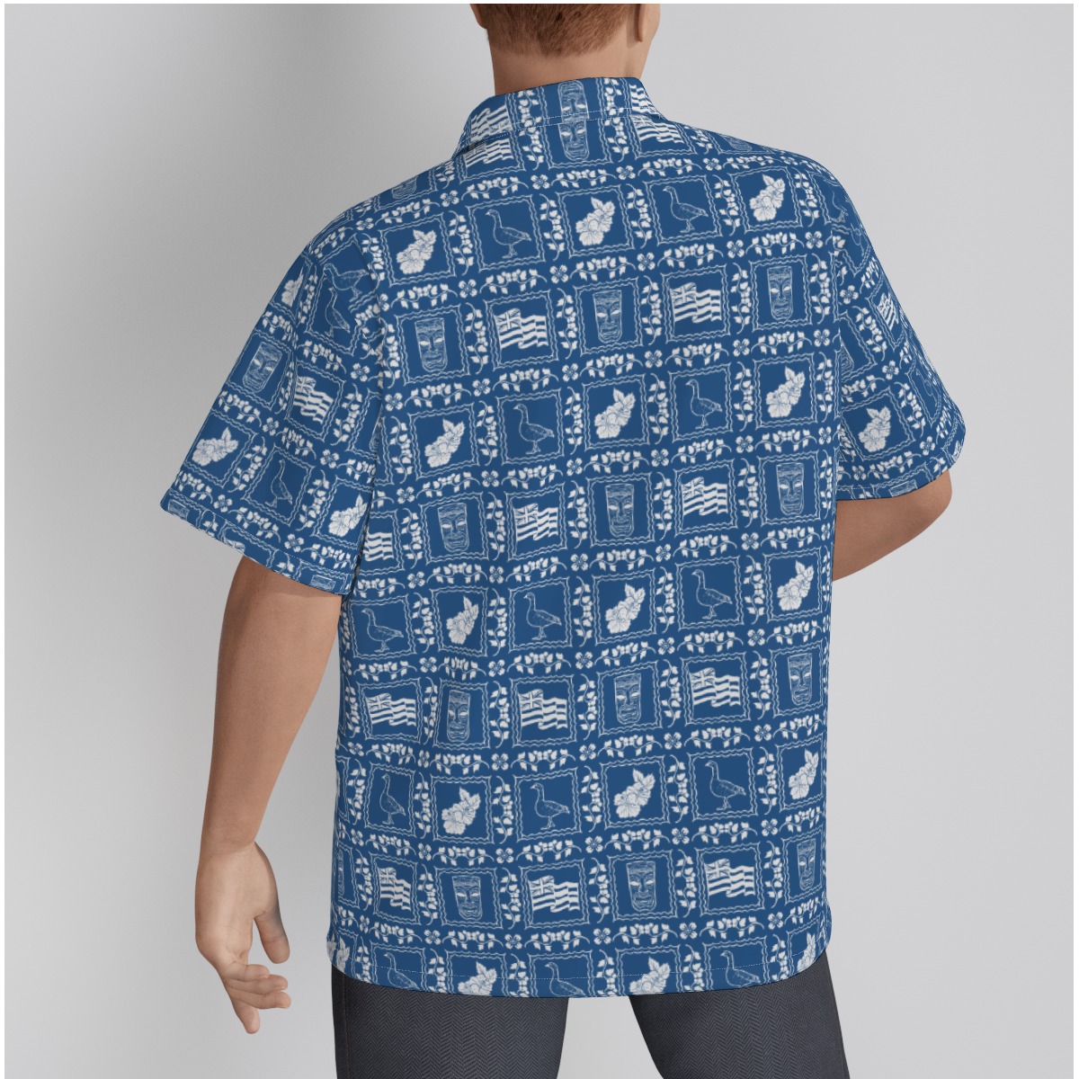 Tropical Nene Hawaiian Shirt Cotton Navy