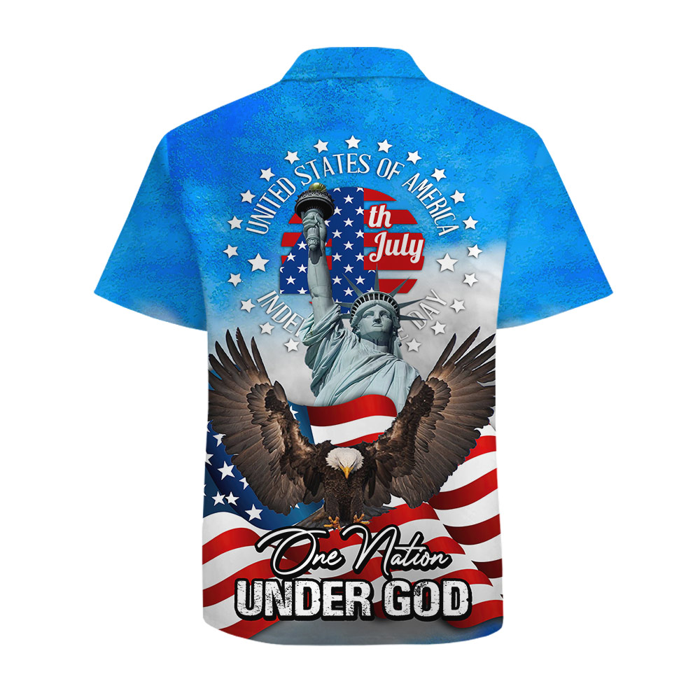 American Eagle Independence Day Cotton Hawaiian Shirt