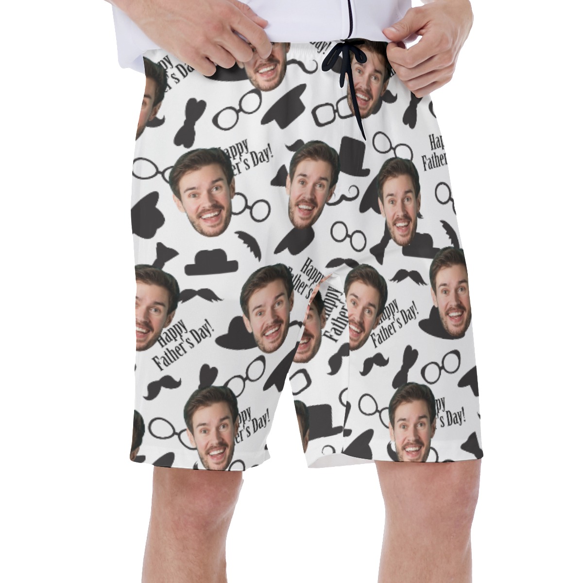 Happy Father's Day Custom Face Hawaiian Swimwear