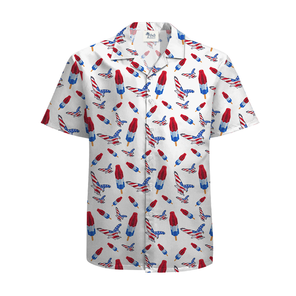 4th Of July Hawaiian Shirt Cotton For Men - variant image 1
