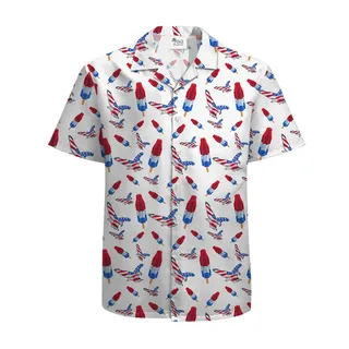 4th Of July Hawaiian Shirt Cotton For Men