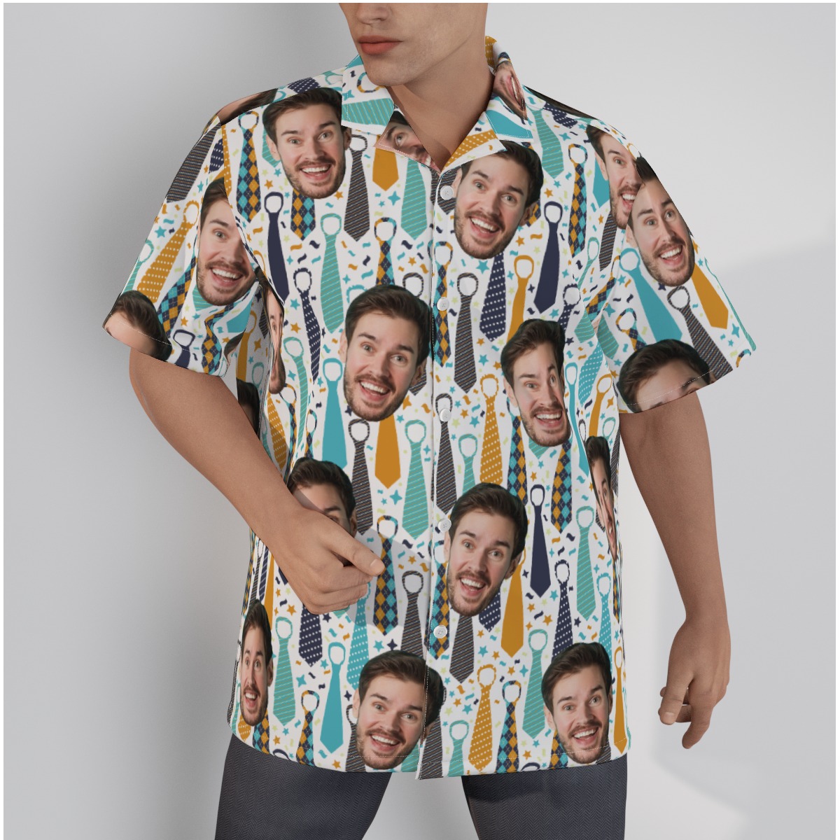 Father's Day Gift Custom Face Hawaiian Shirt - variant image 1
