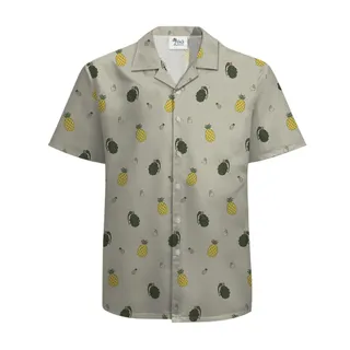 Vintage Pineapple Hawaiian Shirt 100% Cotton