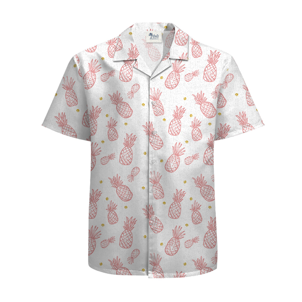 Pineapple Hawaiian Cotton Shirt For Men - variant image 1