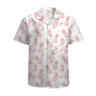 Pineapple Hawaiian Cotton Shirt For Men