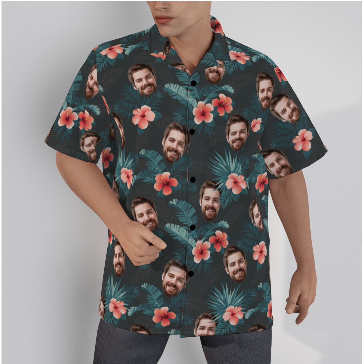 Funny Custom Face Hawaiian Shirt - variant image 1