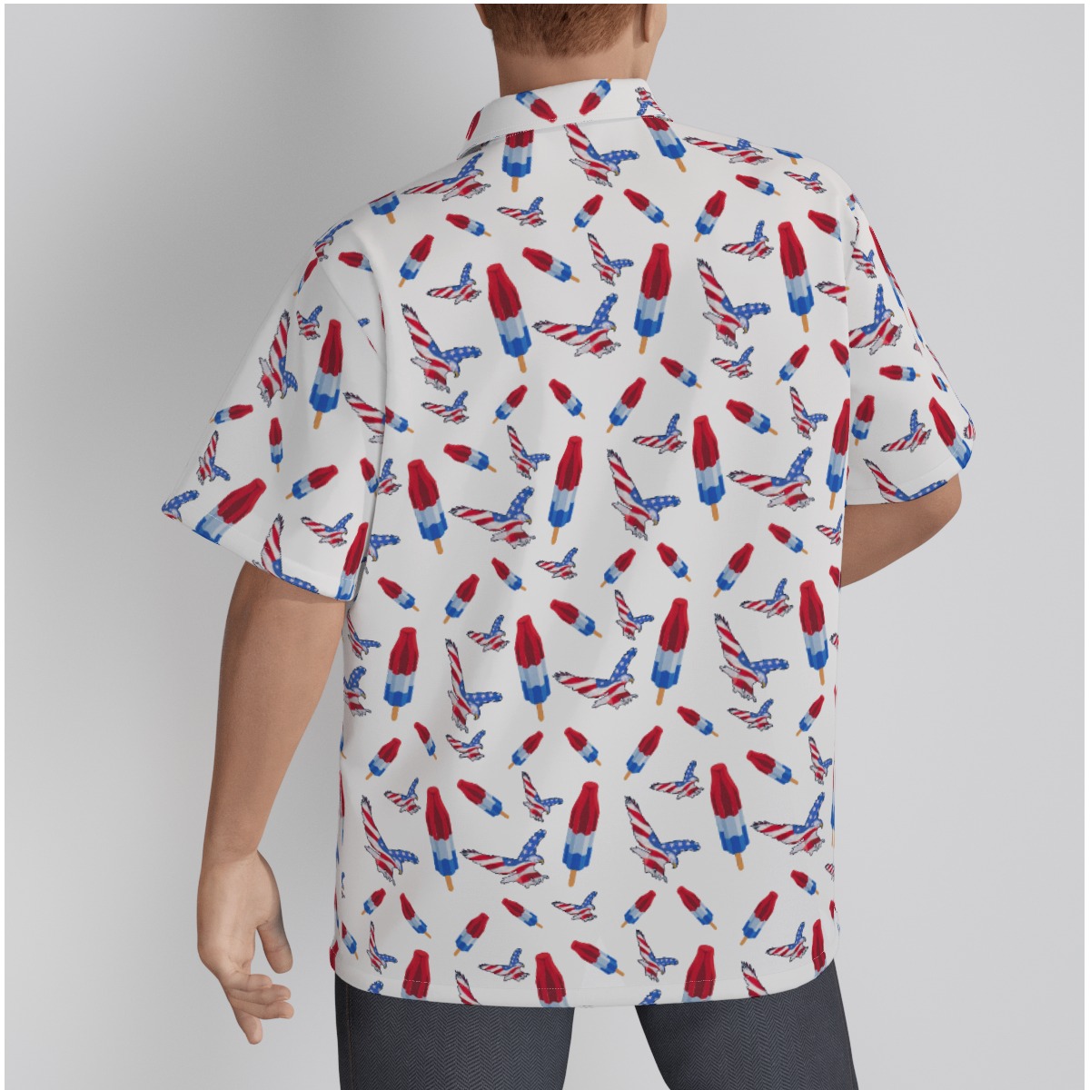 4th Of July Hawaiian Shirt Cotton For Men