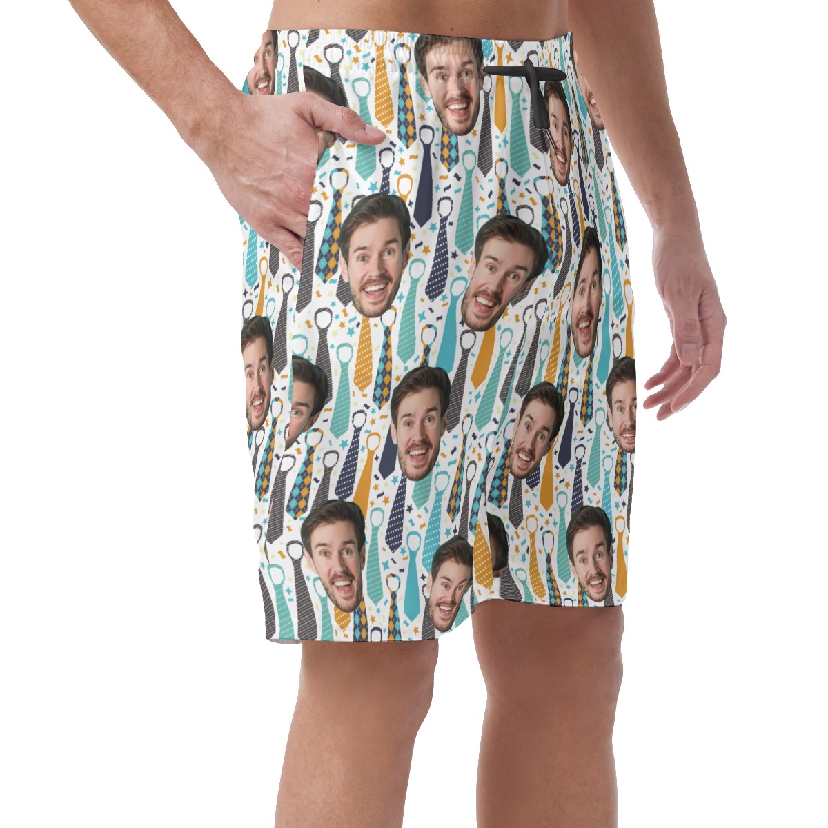 Funny Custom Face Hawaiian Summer Shorts For Father's Day