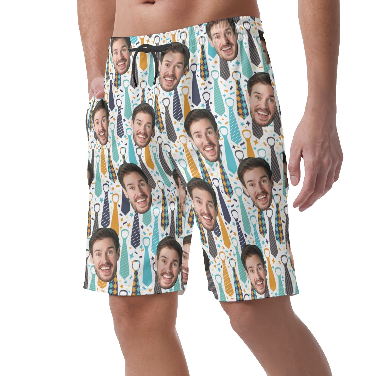 Funny Custom Face Hawaiian Summer Shorts For Father's Day