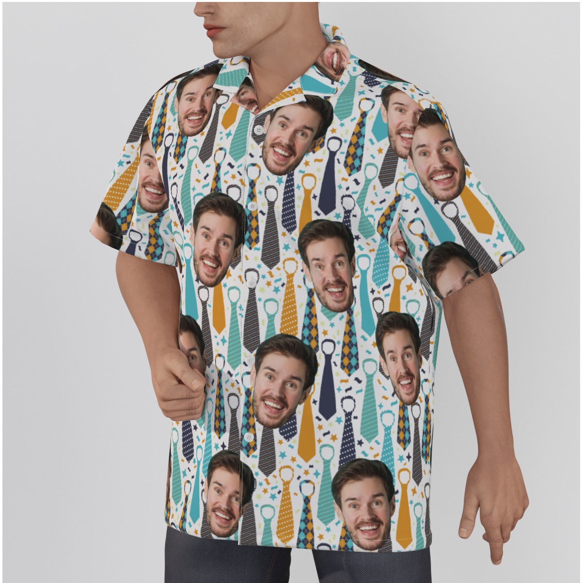 Father's Day Gift Custom Face Hawaiian Shirt