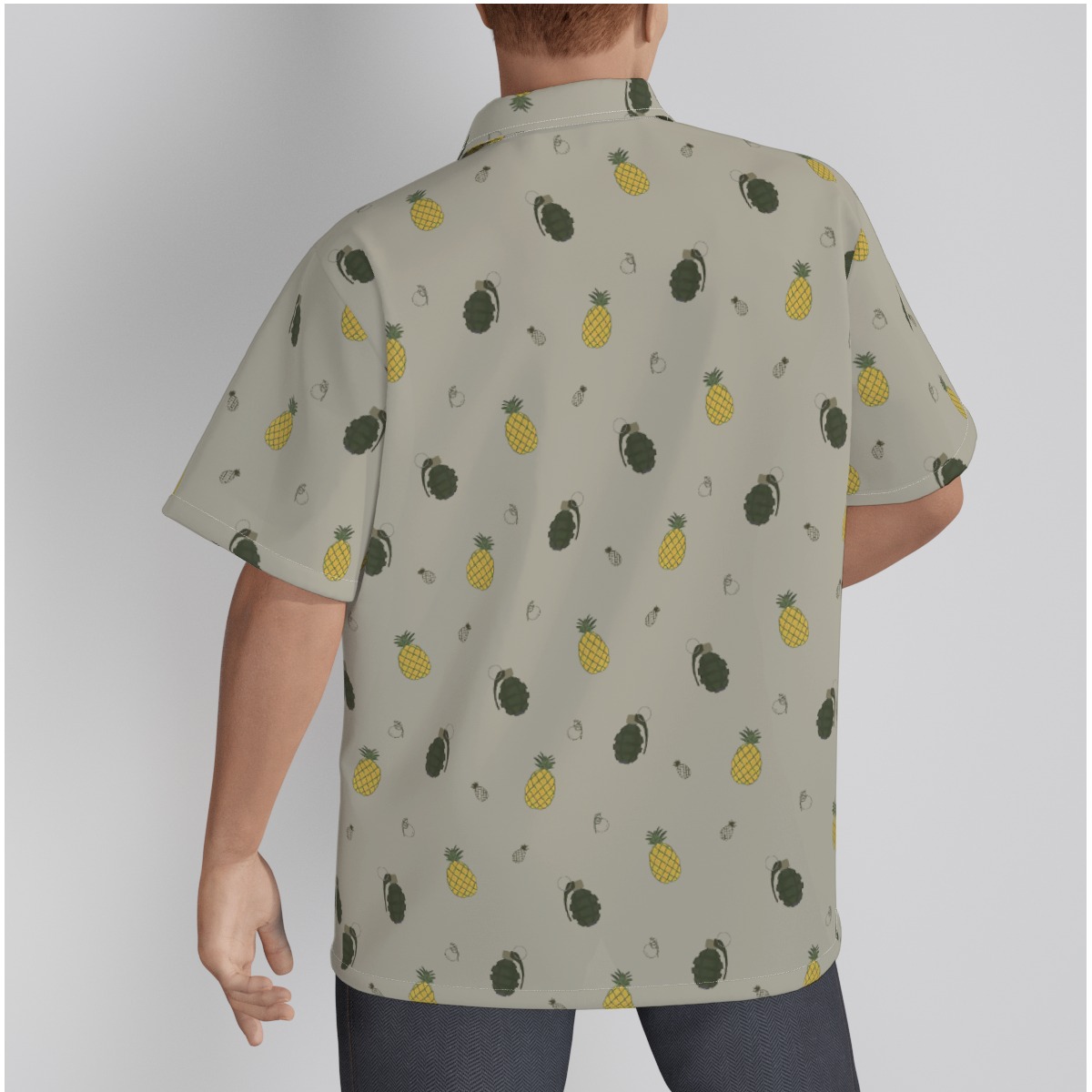 Vintage Pineapple Hawaiian Shirt 100% Cotton