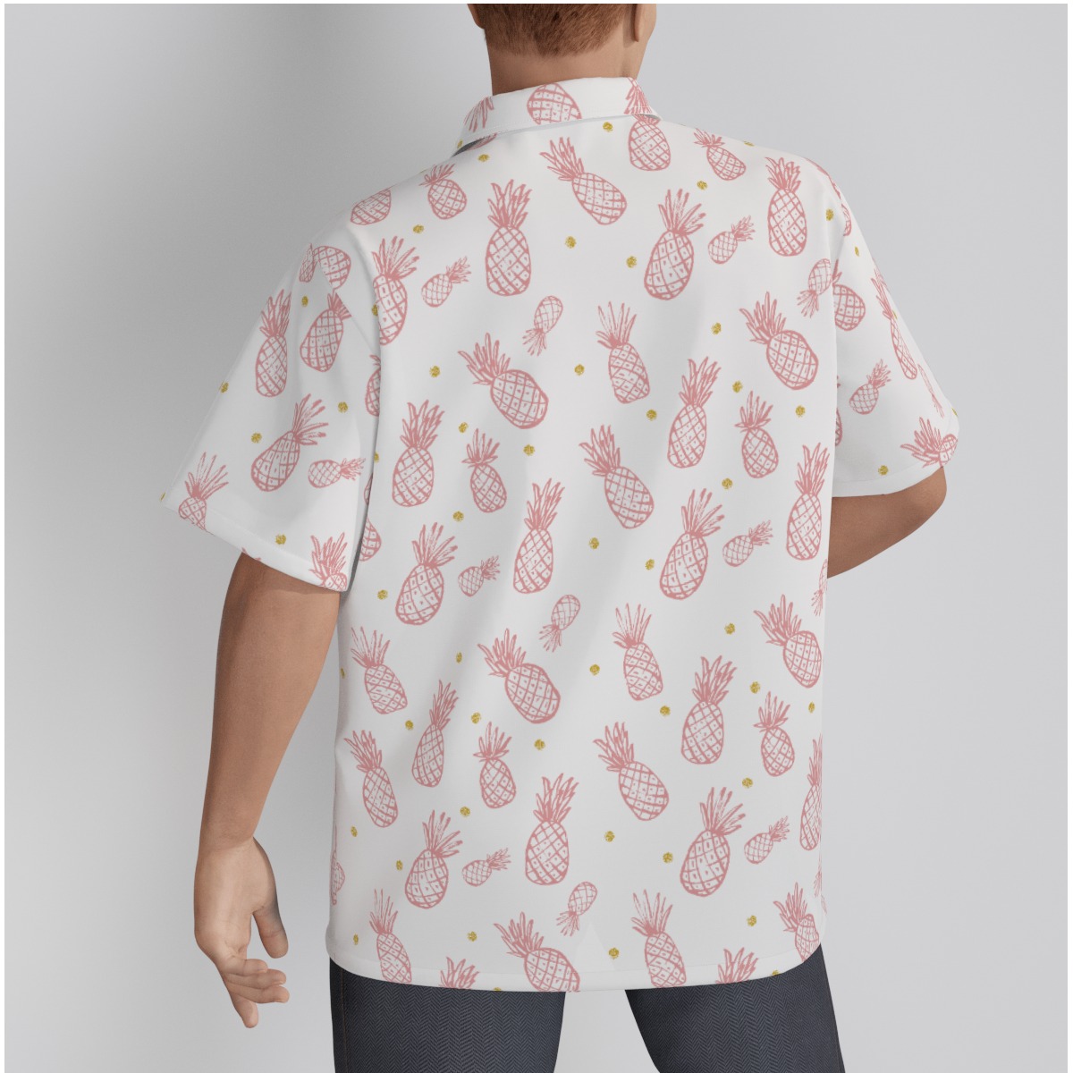 Pineapple Hawaiian Cotton Shirt For Men