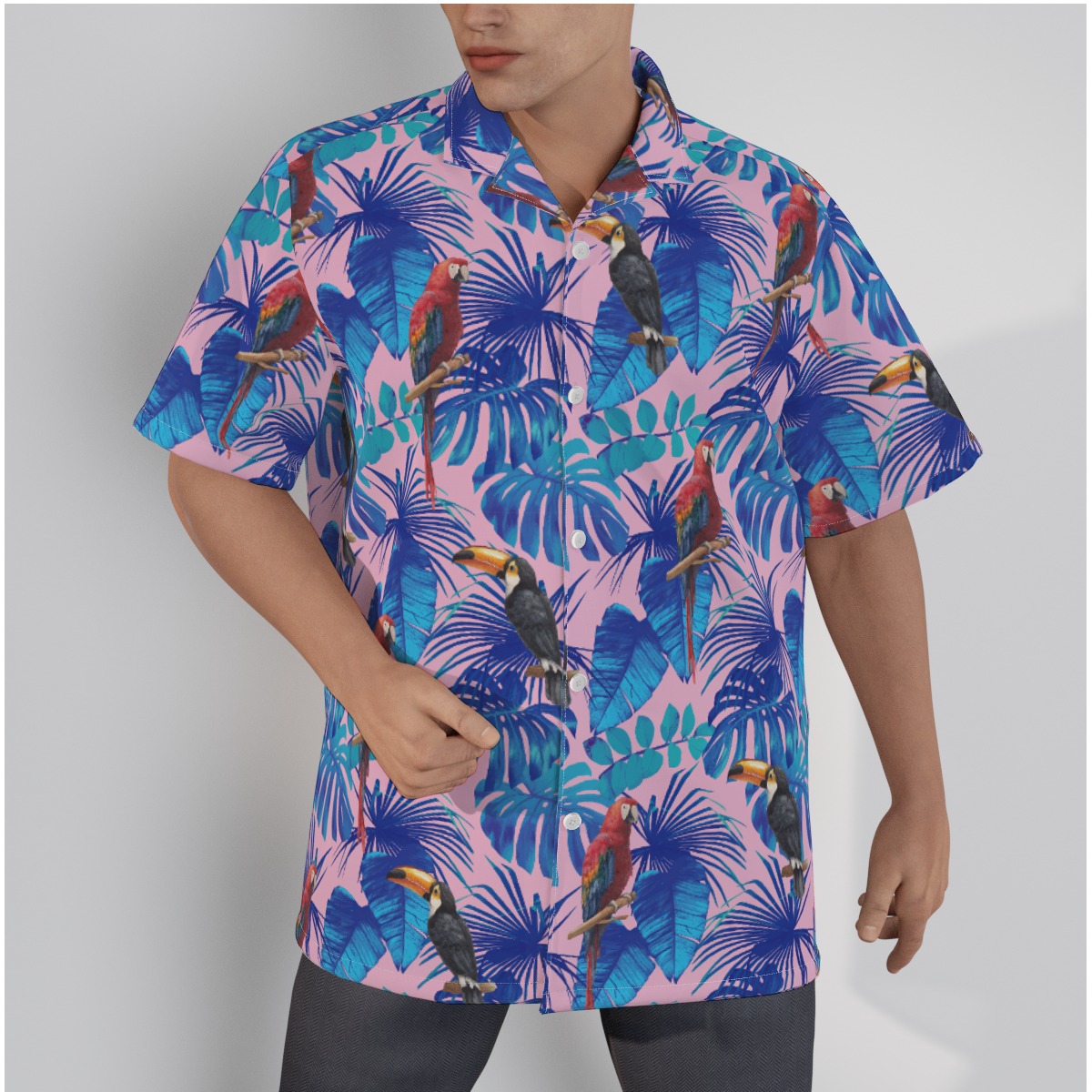 Toucan Cotton Hawaiian Shirts For Men