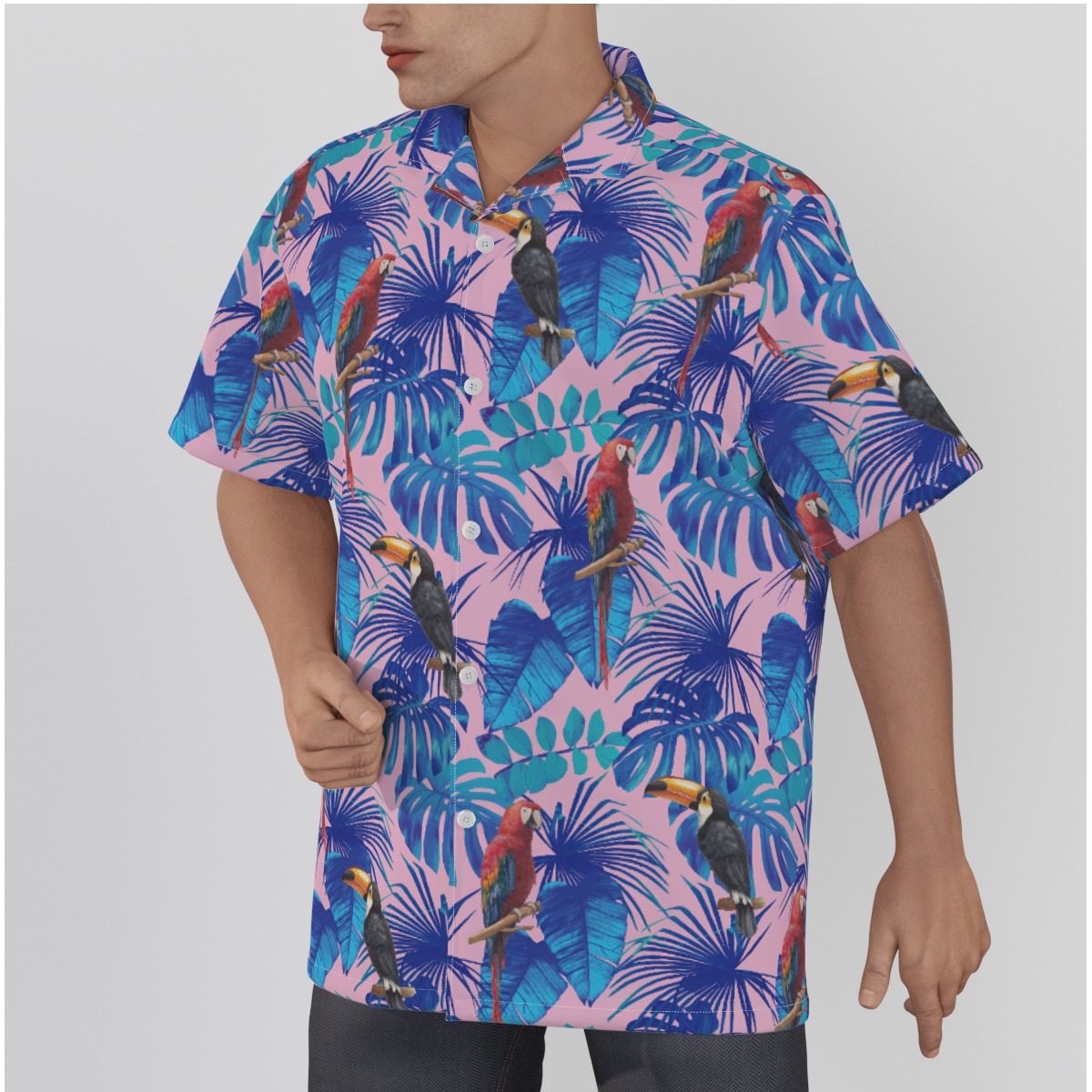 Toucan Cotton Hawaiian Shirts For Men