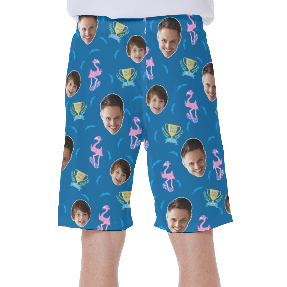 Custom Face Best Dad Ever Hawaiian Swim Trunks For Men