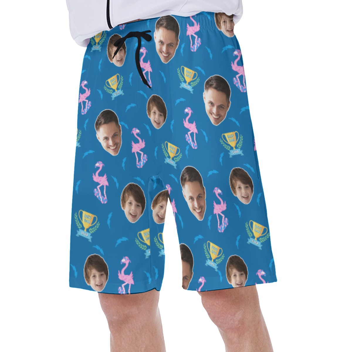 Custom Face Best Dad Ever Hawaiian Swim Trunks For Men