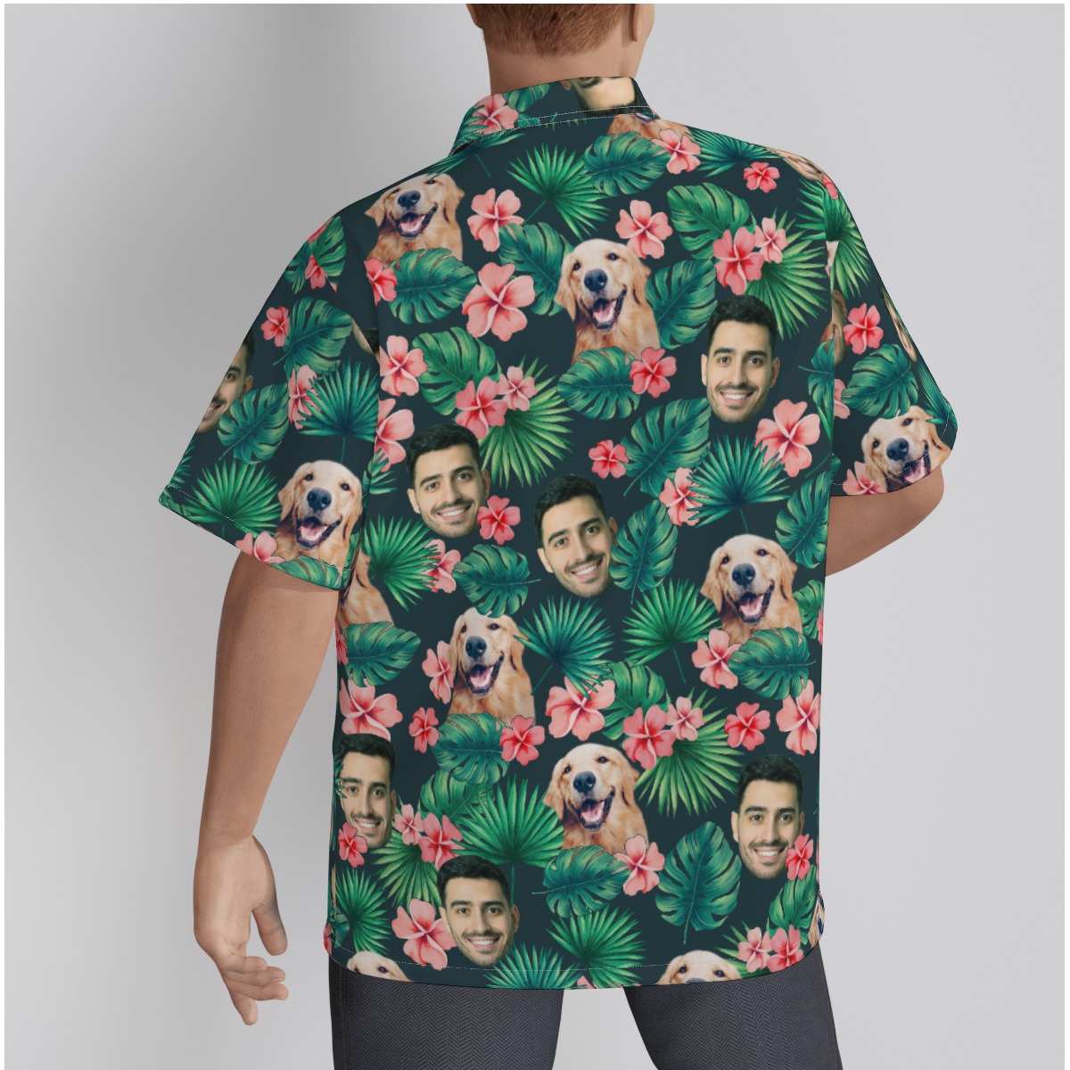 Floral Custom Hawaiian Shirt With Faces