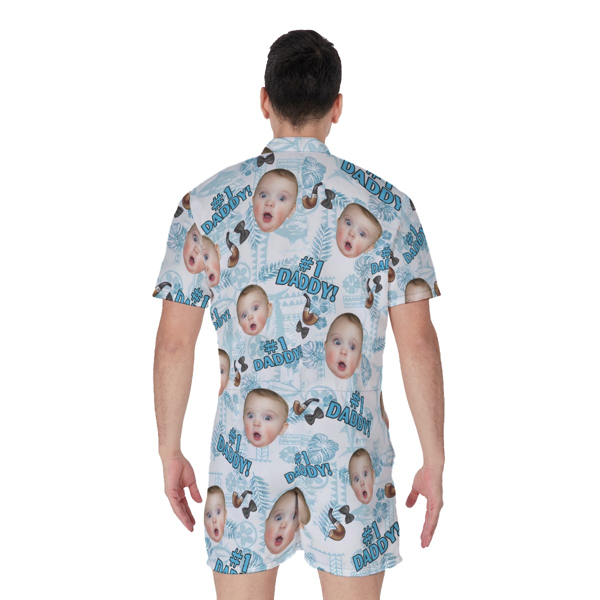 Funny Custom Face #1 Dad Hawaiian Romper