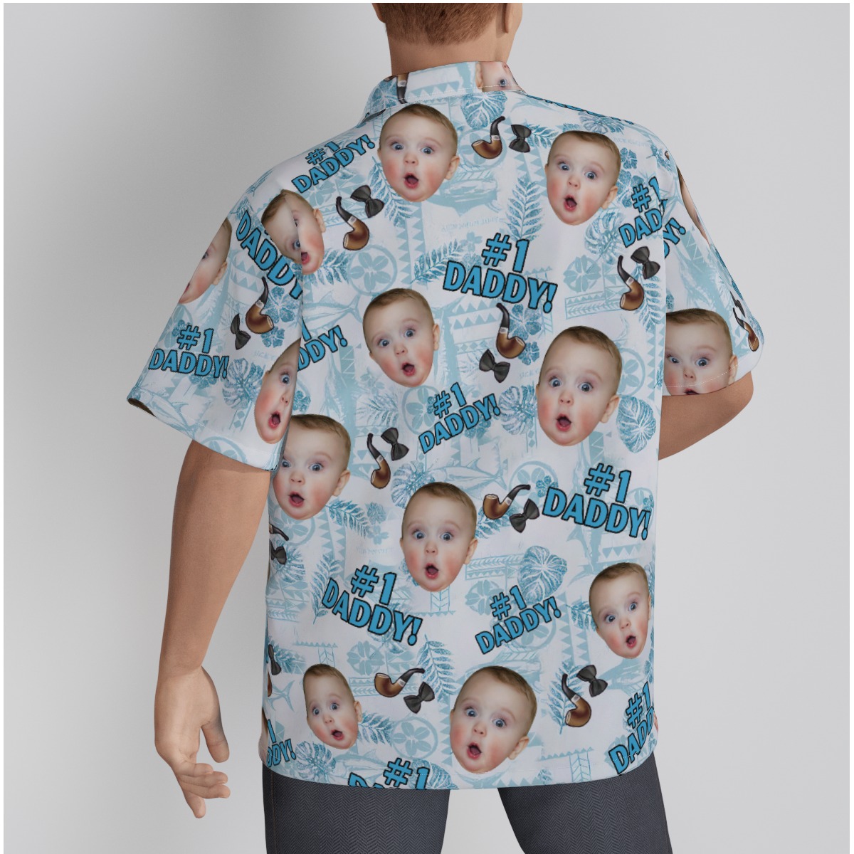 Funny #1 Dad Custom Face Hawaiian Shirt