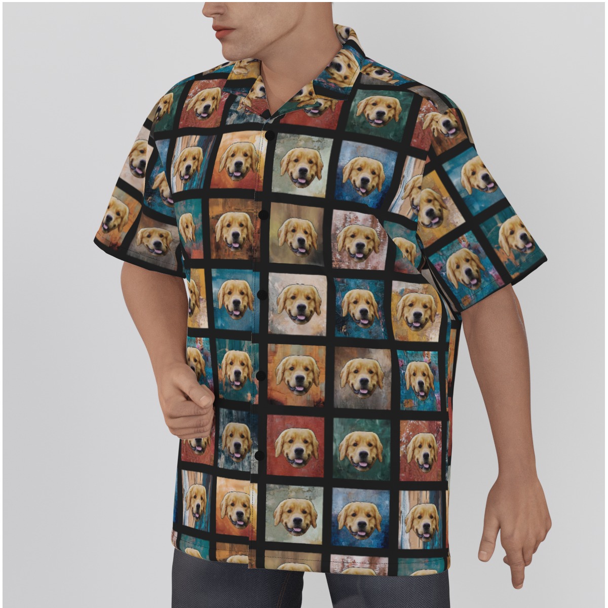 Funny Custom Vintage Hawaiian Shirt With Dog Face