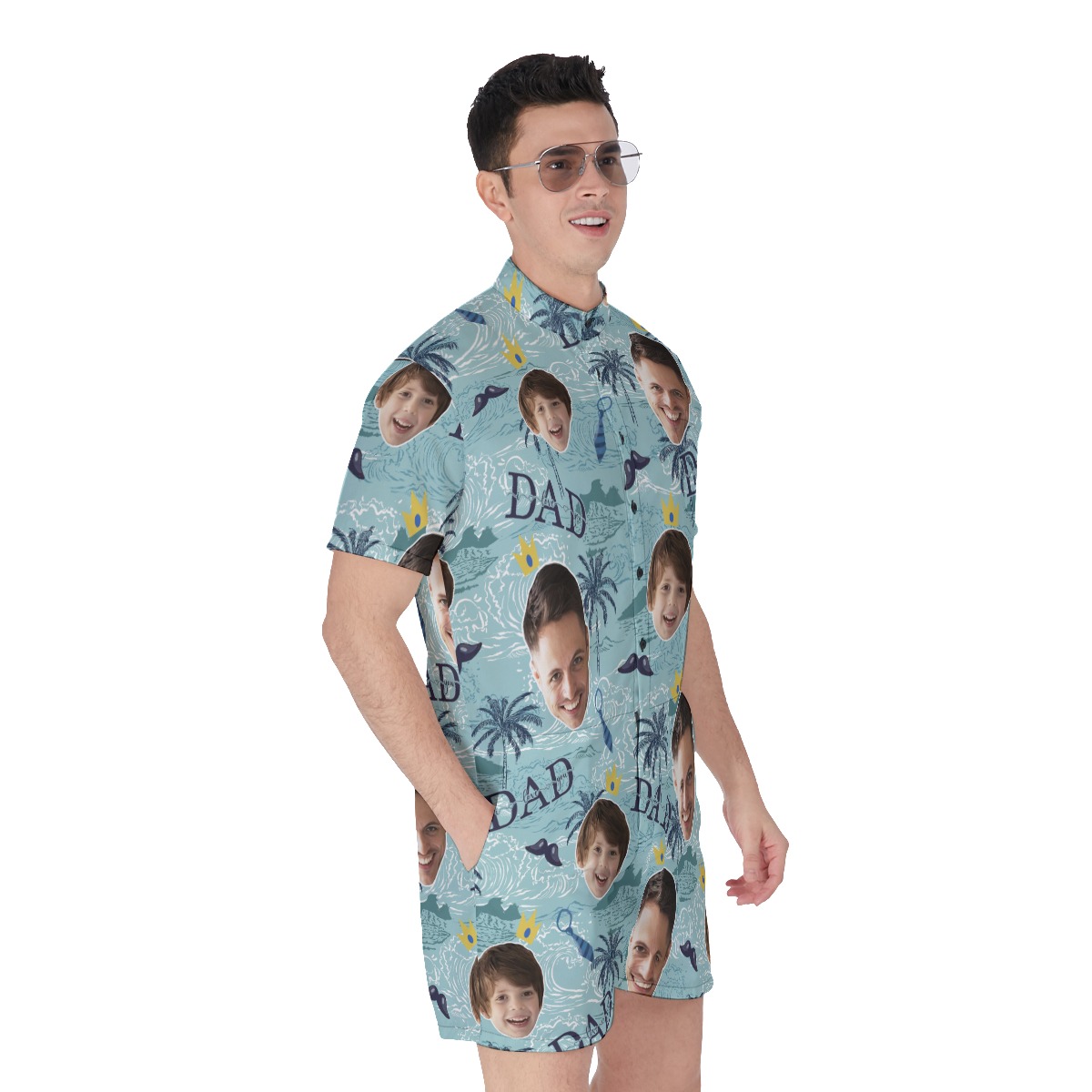Custom Face Father's Day Hawaiian Romper For Women