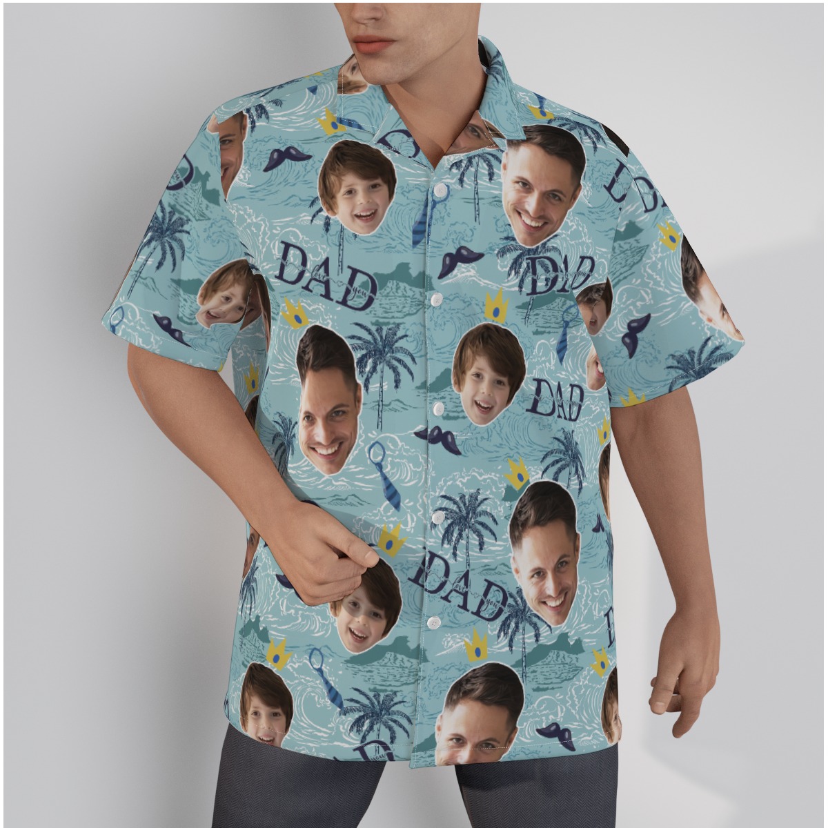 Father's Day Custom Face Hawaiian Shirt - variant image 1