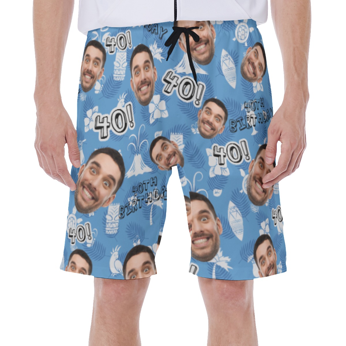 Custom Face Birthday Hawaiian Swimwear For Men - variant image 1