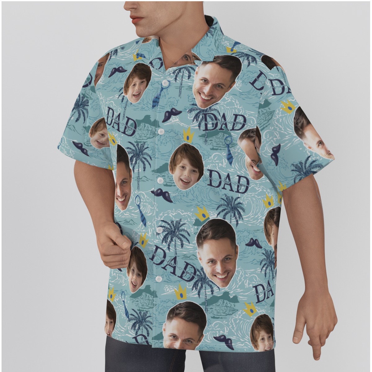 Father's Day Custom Face Hawaiian Shirt