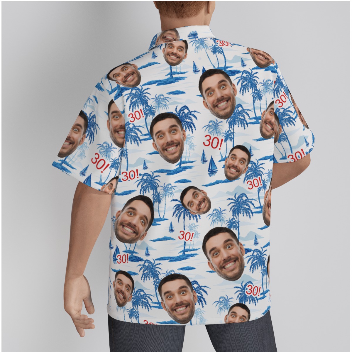 Funny Custom Face And Age Birthday Hawaiian Shirt