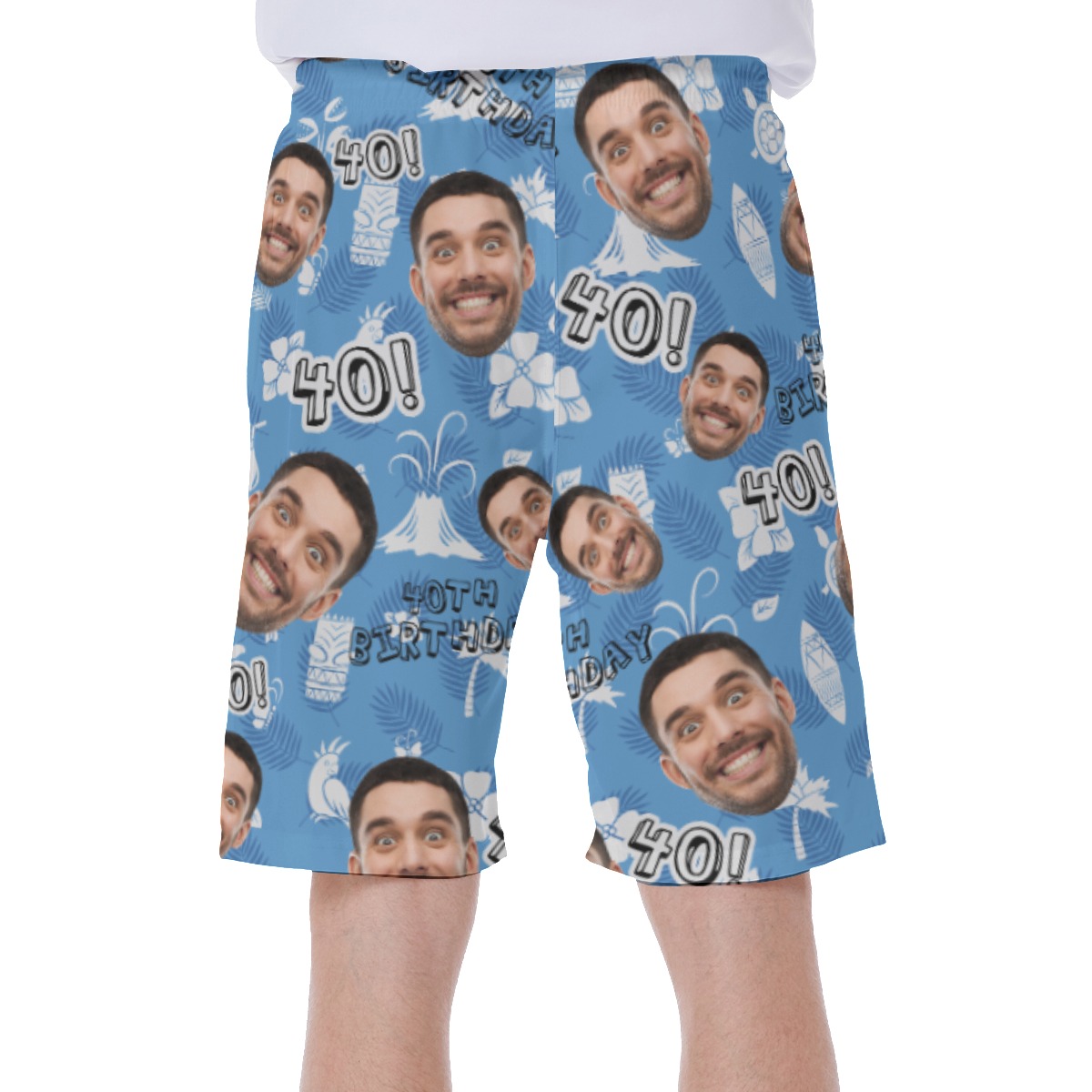 Custom Face Birthday Hawaiian Swimwear For Men