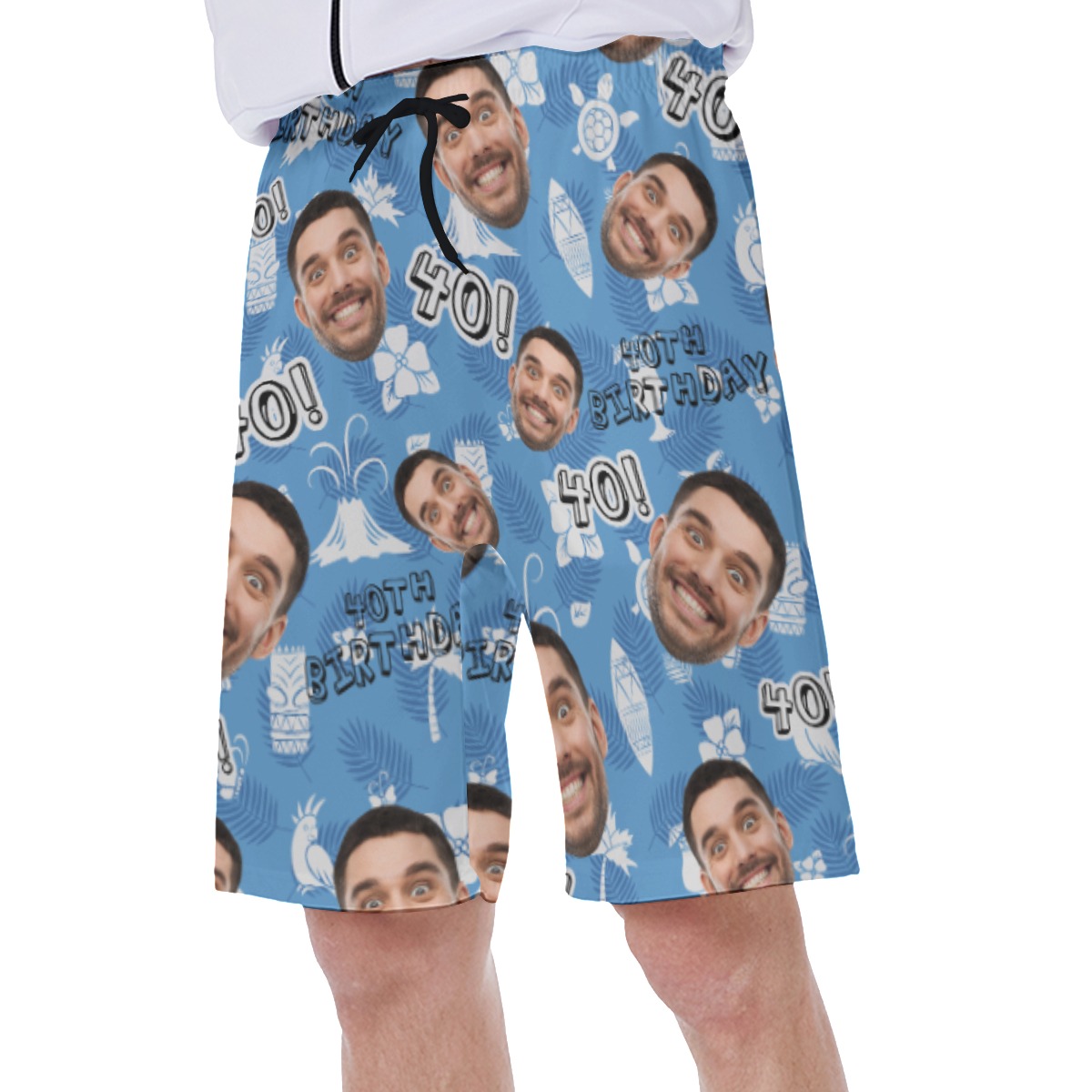 Custom Face Birthday Hawaiian Swimwear For Men
