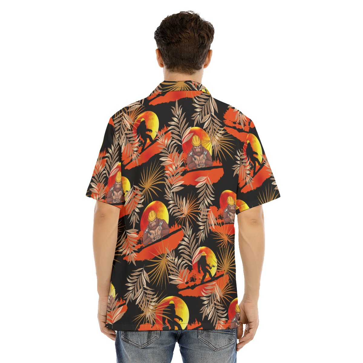 Funny Iron Worker Bigfoot Hawaiian Shirt