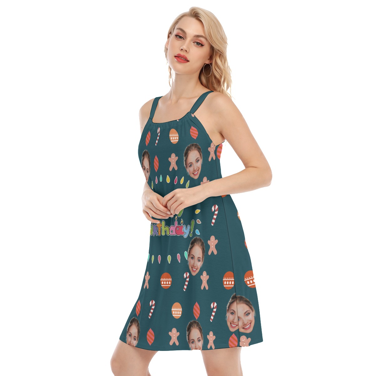Custom Face Birthday Women's Aloha Cami Dress