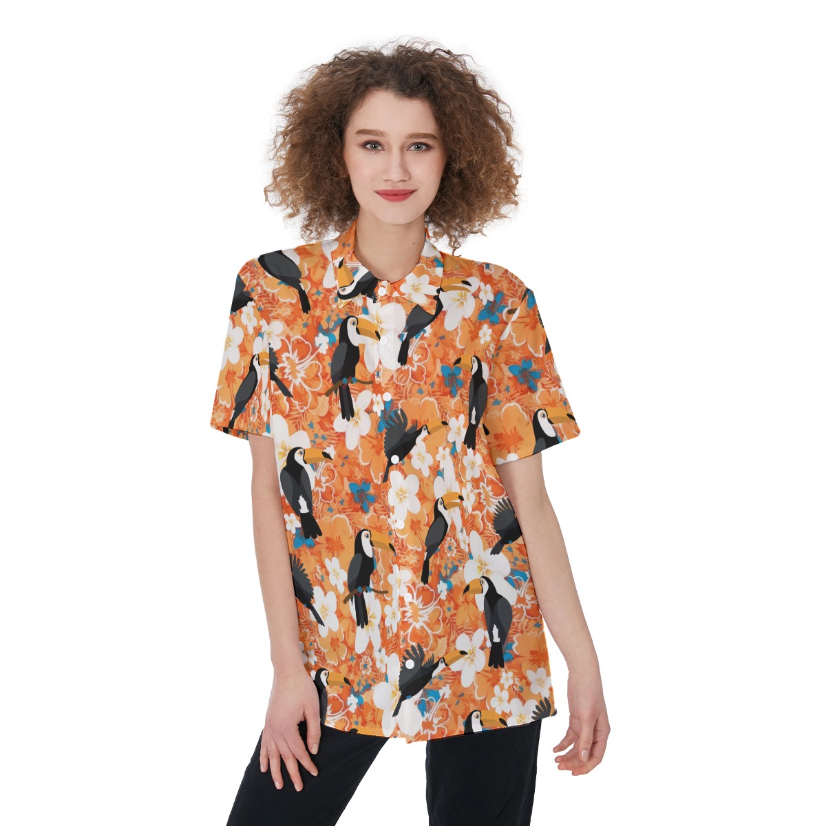 Toucan Floral Aloha Shirt For Women - variant image 1