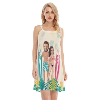 Unique Custom Matching Couple Cami Dress For Beach Vacation