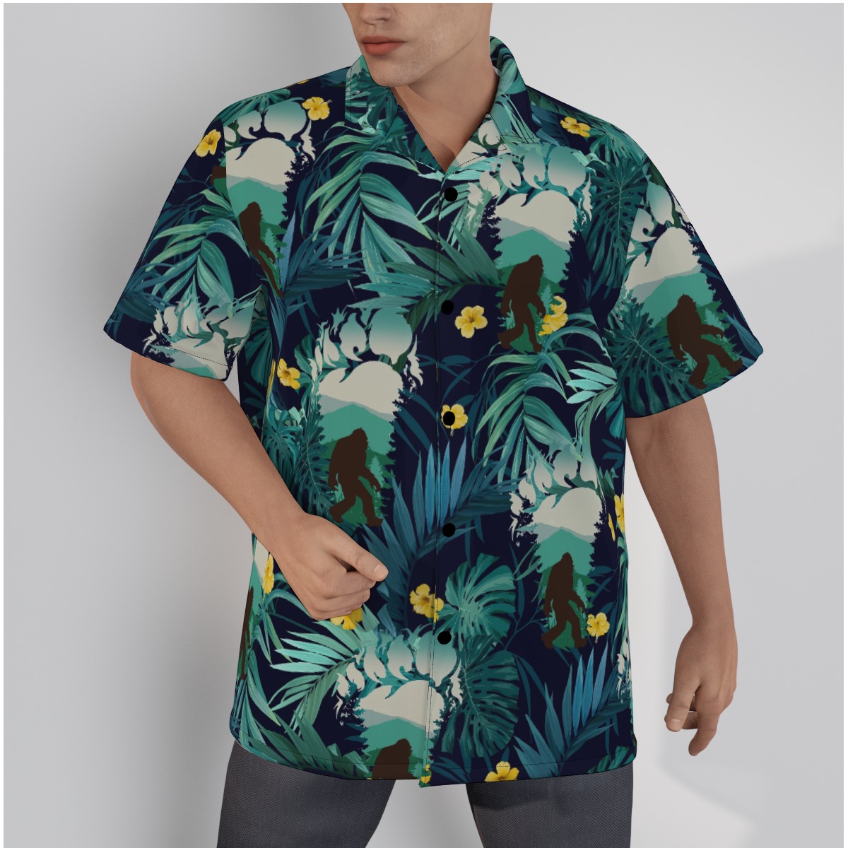 Big Foot Tropical Hawaiian Shirt - variant image 1
