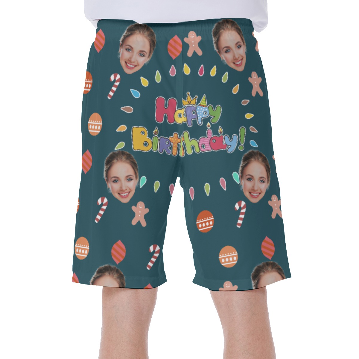 Custom Birthday Hawaiian Swimwear For Men With Face