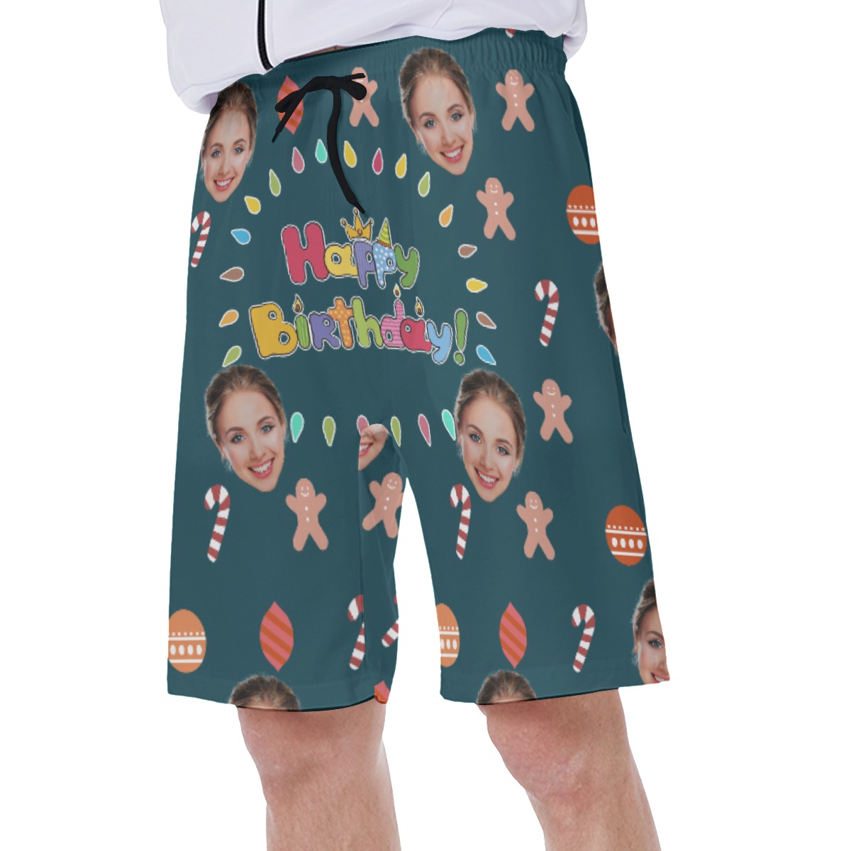 Custom Birthday Hawaiian Swimwear For Men With Face
