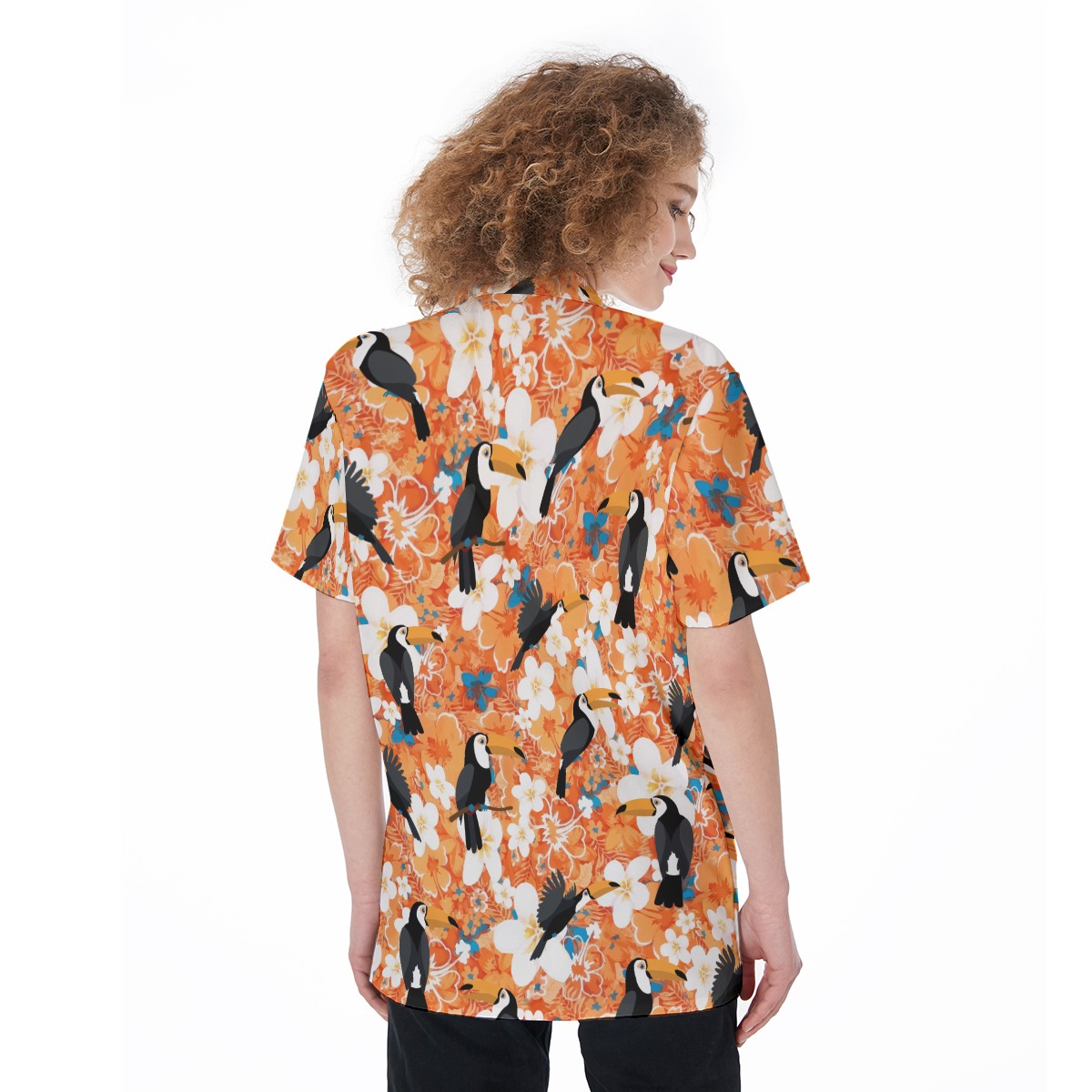 Toucan Floral Aloha Shirt For Women