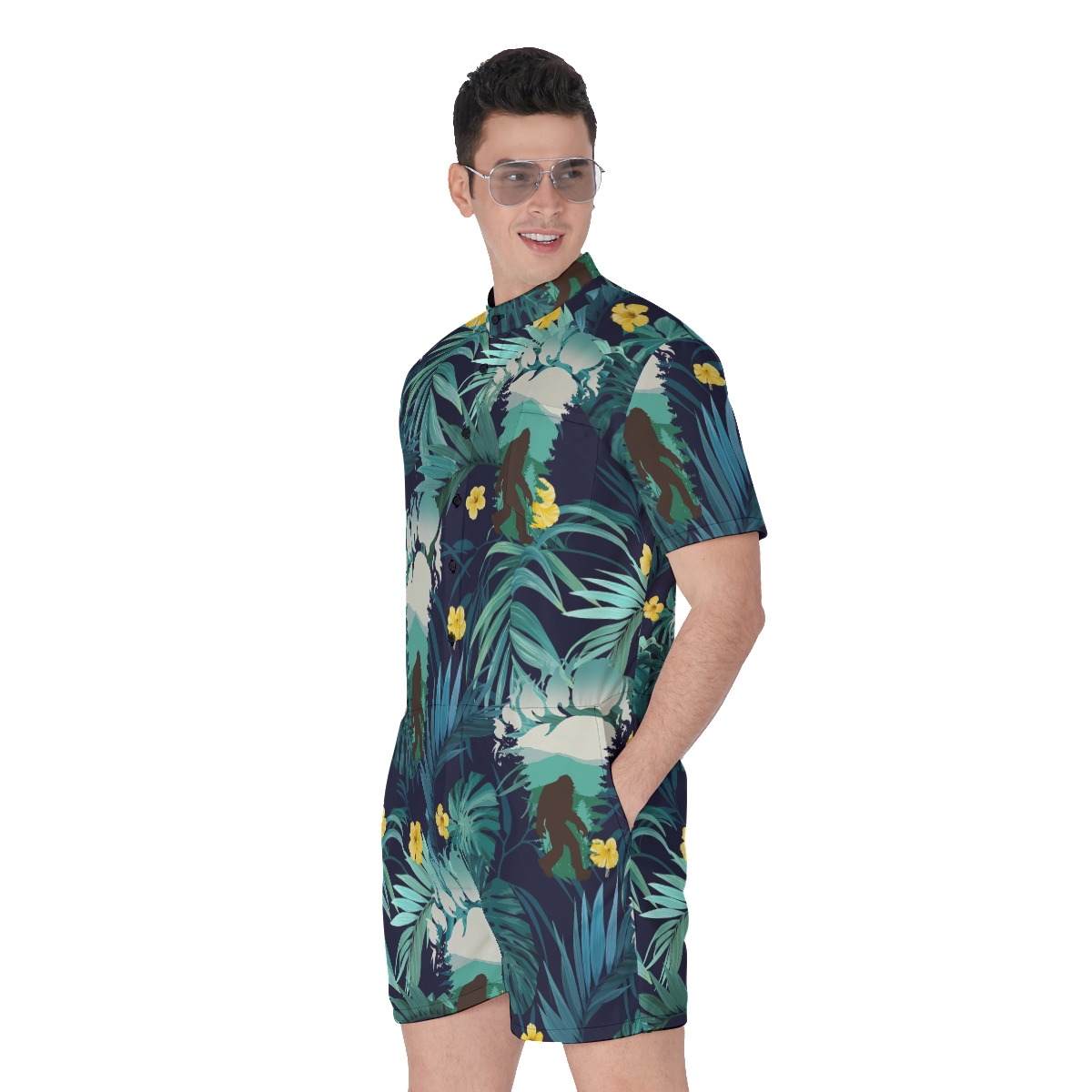 Bigfoot Tropical Men's Hawaiian Romper