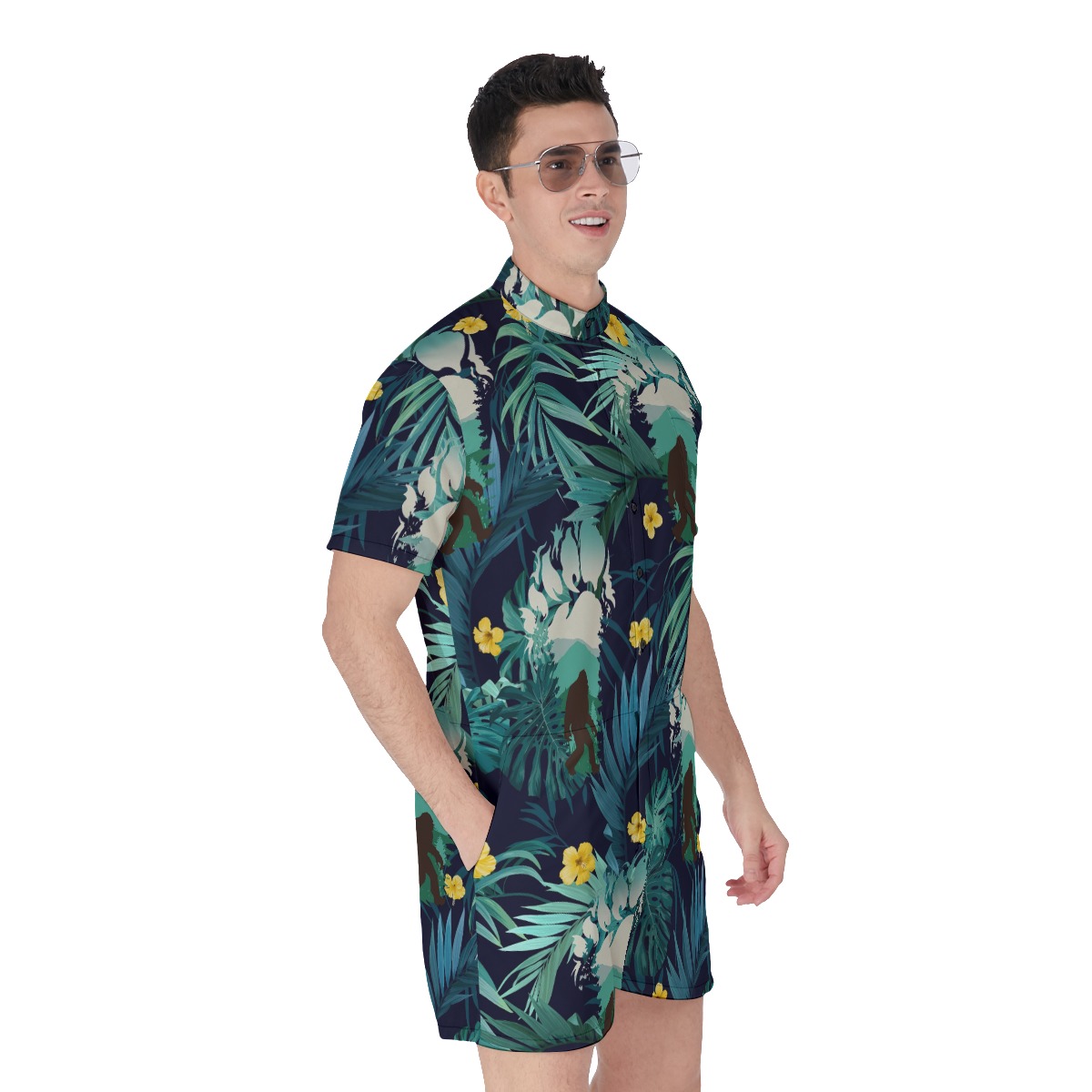 Bigfoot Tropical Men's Hawaiian Romper