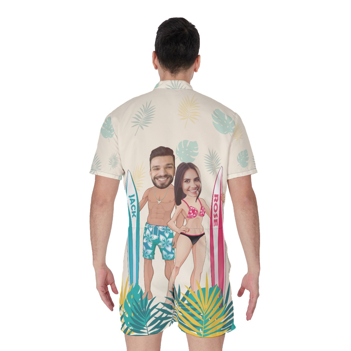 Unique Custom Couples Hawaiian Romper