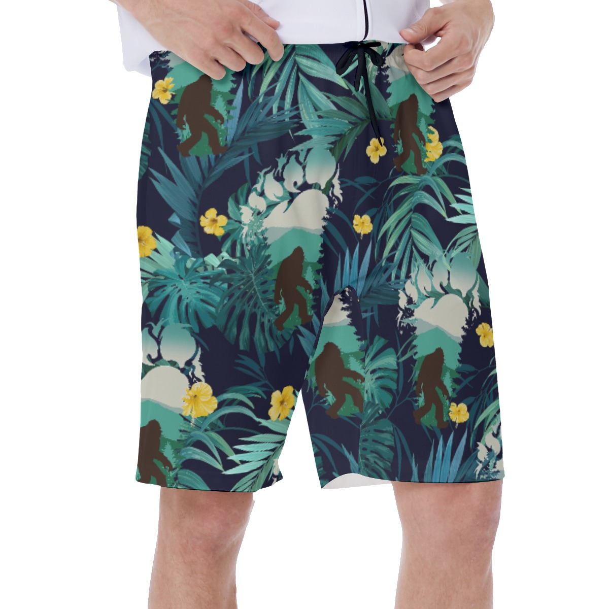 Big Foot Tropical Men's Swim Trunks