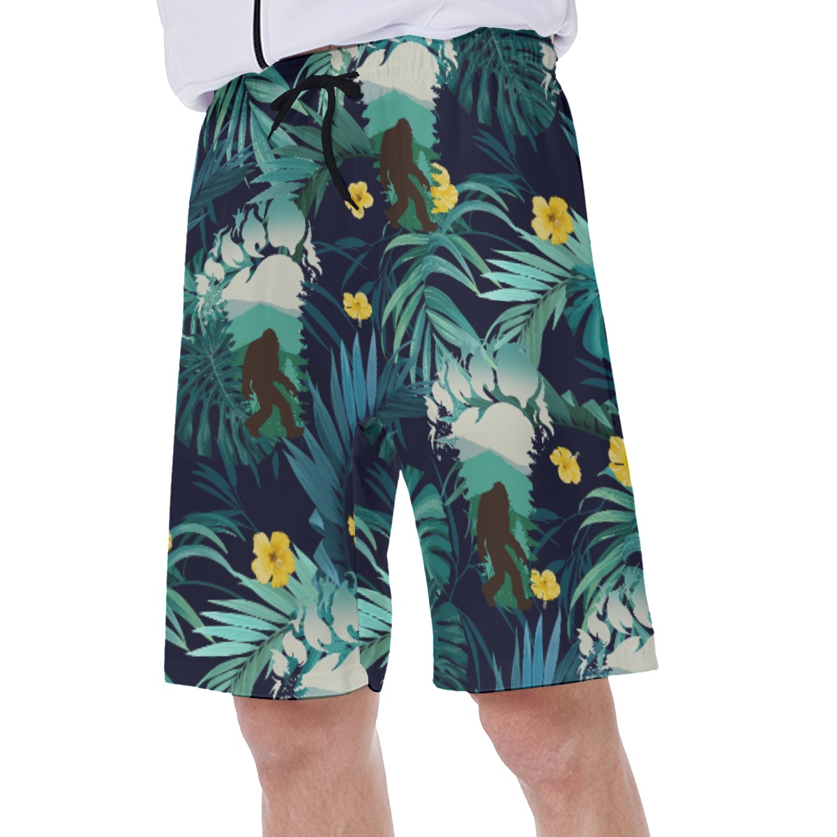 Big Foot Tropical Men's Swim Trunks