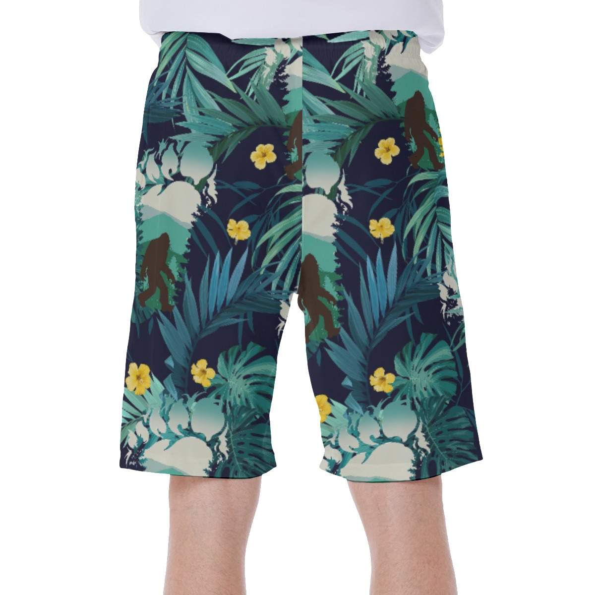 Big Foot Tropical Men's Swim Trunks