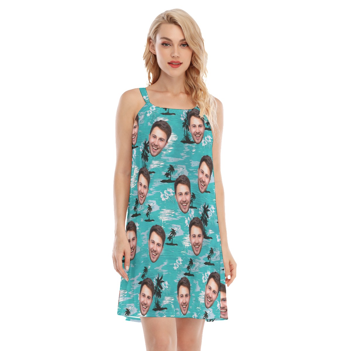 Light Blue Beach Women's Cami Dress For Women - variant image 1